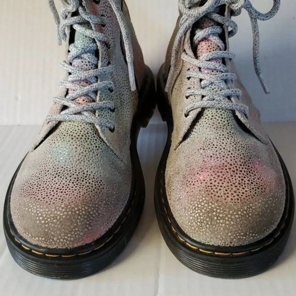 Dr Martens Doc's DM's Doc Marten's Pascal Boots Iridescent GIRLS Youth Kids 2